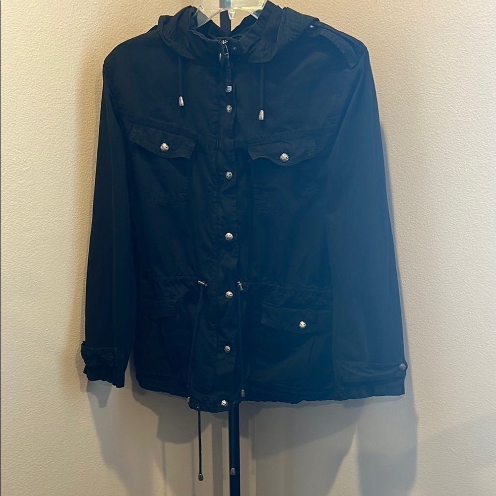 Buffalo David Bitton Black Utility Jacket with Hood